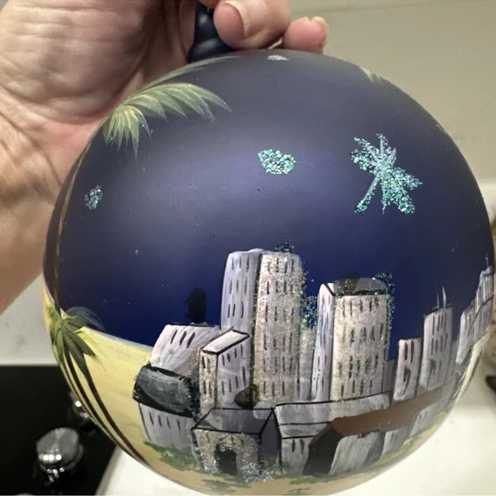 Large Hand painted Nativity Christmas Ornament 3 Wisemen